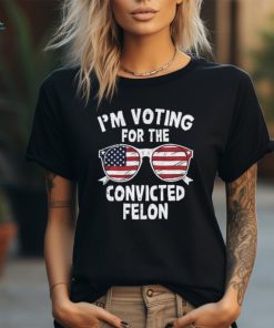 I’m voting for the convicted felon glasses USA flag shirt