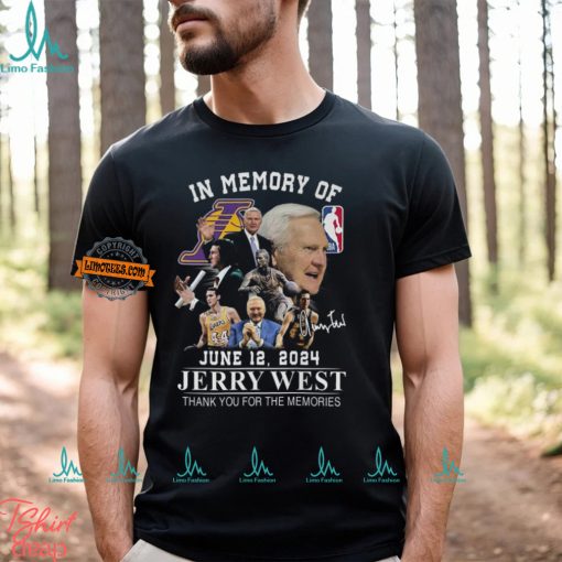 In Memory Of June 12 2024 Jerry West Thank You For The Memories T Shirt