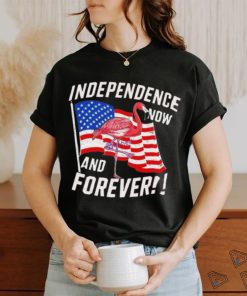 Independence Now And Forever Flamingo 4Th Of July Shirt