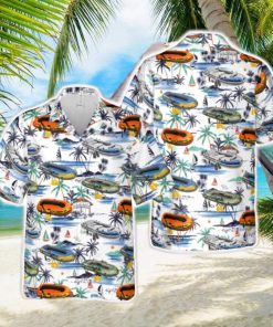 Inflatable Boat Hawaiian Shirt Gift For Holidays Beach