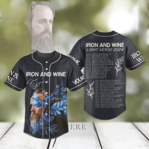 Iron And Wine Light Verse 2024 Custom Baseball Jersey