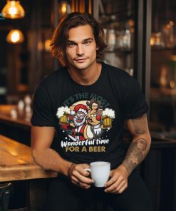 It’S The Most Wonderful Time For A Beer Xmas Graphic Design Printed Casual Daily Basic Unisex T Shirt