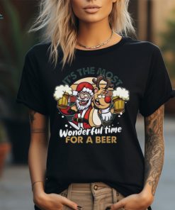 It’S The Most Wonderful Time For A Beer Xmas Graphic Design Printed Casual Daily Basic Unisex T Shirt