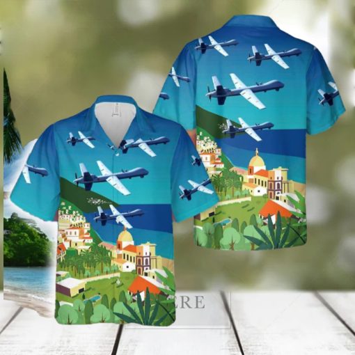 Italian Air Force MQ 9A Hawaiian Shirt Gift For Holidays Beach