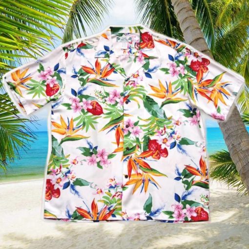 JUNGLE WHITE HAWAIIAN RAYON SHIRT