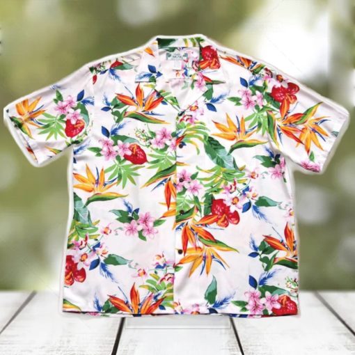 JUNGLE WHITE HAWAIIAN RAYON SHIRT