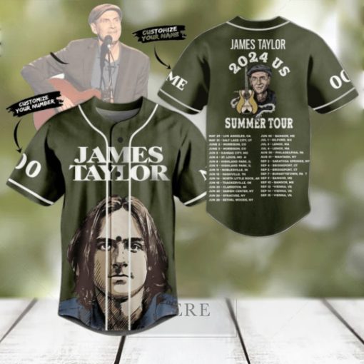 James Taylor 2024 Us Summer Tour Custom Baseball Jersey