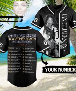 Janet Jackson Together Again Summer 2024 With Special Guest Nelly Baseball Jersey