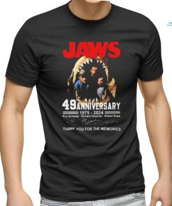 Jaws 49th Anniversary 1975 2024 Thank You For The Memories Signatures shirt