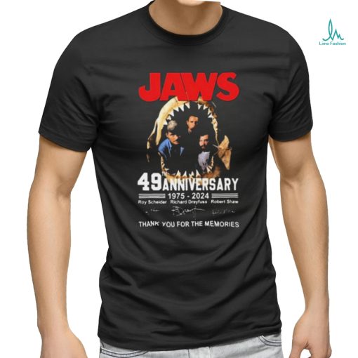 Jaws 49th Anniversary 1975 2024 Thank You For The Memories Signatures shirt