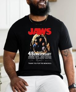 Jaws 49th Anniversary 1975 2024 Thank You For The Memories Signatures shirt