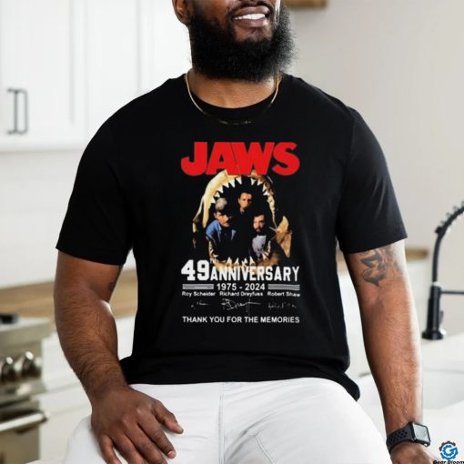 Jaws 49th Anniversary 1975 2024 Thank You For The Memories Signatures shirt