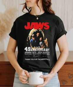 Jaws 49th Anniversary 1975 2024 Thank You For The Memories Signatures shirt
