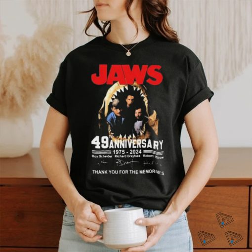 Jaws 49th Anniversary 1975 2024 Thank You For The Memories Signatures shirt