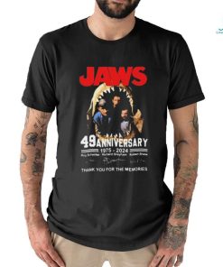 Jaws 49th Anniversary 1975 2024 Thank You For The Memories Signatures shirt