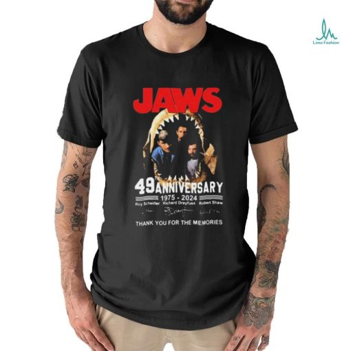 Jaws 49th Anniversary 1975 2024 Thank You For The Memories Signatures shirt