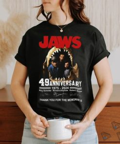 Jaws 49th Anniversary 1975 2024 Thank You For The Memories T Shirt