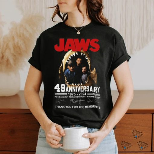 Jaws 49th Anniversary 1975 2024 Thank You For The Memories T Shirt