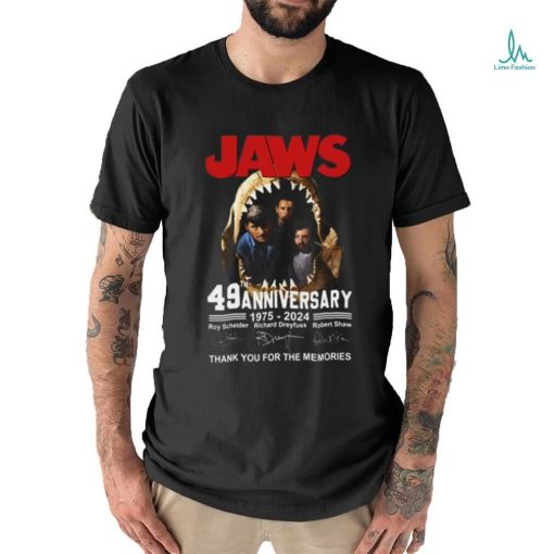 Jaws 49th Anniversary 1975 2024 Thank You For The Memories T Shirt