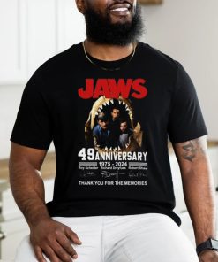 Jaws 49th Anniversary 1975 2024 Thank You For The Memories T Shirt