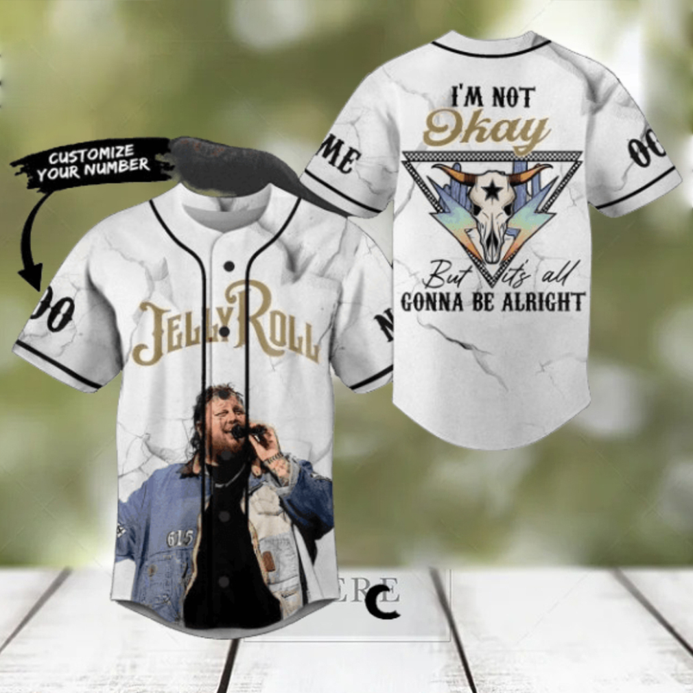 Jelly Roll I’m Not Okay But It’s All Gonna Be Alright Custom Baseball Jersey Jelly Roll I’m Not Okay But It’s All Gonna Be Alright Custom Baseball Jersey