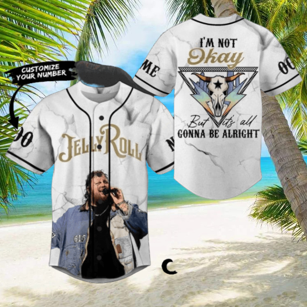 Jelly Roll I’m Not Okay But It’s All Gonna Be Alright Custom Baseball Jersey Jelly Roll I’m Not Okay But It’s All Gonna Be Alright Custom Baseball Jersey