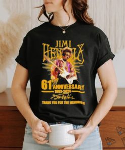 Jimi Hendrix 61st Anniversary 1963 2024 Thank You For The Memories T Shirt