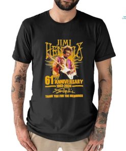 Jimi Hendrix 61st Anniversary 1963 2024 Thank You For The Memories T Shirt
