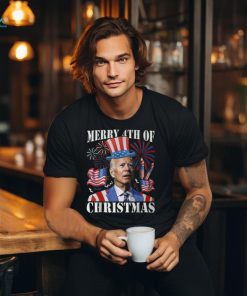 Joe Biden Merry 4Th Of Christmas 4Th Of July Firework T Shirt