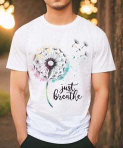 Just Breathe Tee Dandelion And Buterflies Wo Summer Shirt