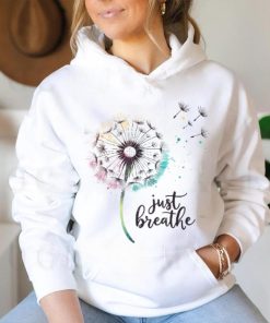 Just Breathe Tee Dandelion And Buterflies Wo Summer Shirt