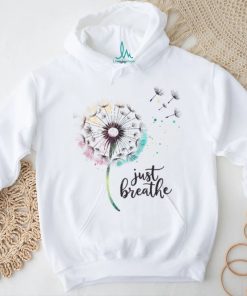 Just Breathe Tee Dandelion And Buterflies Wo Summer Shirt