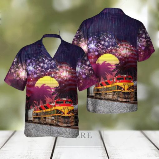 Kansas City Southern Railway KCS 3999 EMD SD70ACe, 4th Of July Hawaiian Shirt