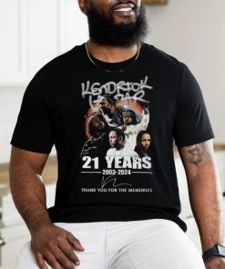 Kendrick Lamar 21 Years 2003 2024 Thank You For The Memories T Shirt