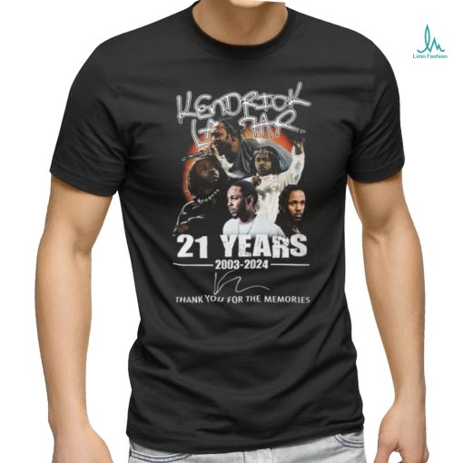 Kendrick Lamar 21 Years 2003 2024 Thank You For The Memories T Shirt