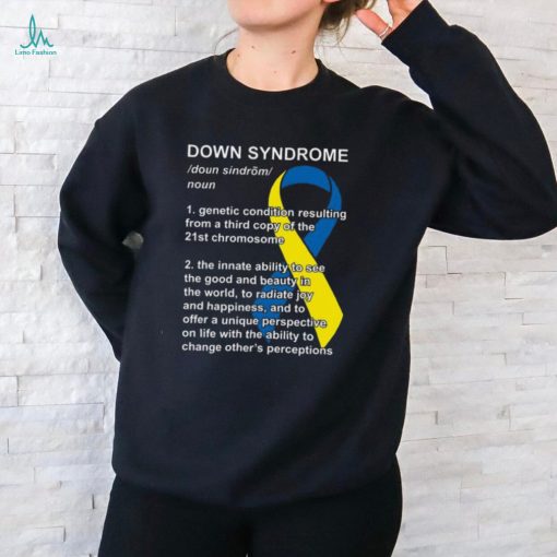 Keyvic Down Syndrome Definition Print On Back Graphic Design Printed Casual Daily Basic Unisex T Shirt