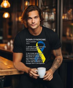 Keyvic Down Syndrome Definition Print On Back Graphic Design Printed Casual Daily Basic Unisex T Shirt