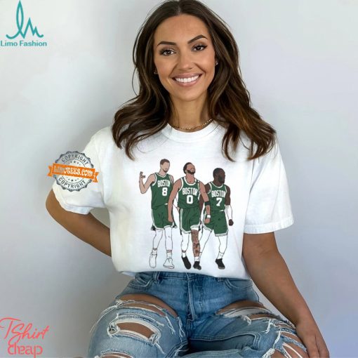 Kristaps Porzingis, Jayson Tatum And Jaylen Brown Big 3 Boston Celtics Shirts