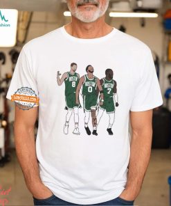 Kristaps Porzingis, Jayson Tatum And Jaylen Brown Big 3 Boston Celtics Shirts