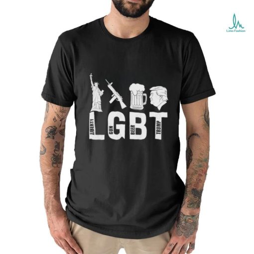 LGBT Liberty, Gun, Beer, and Trump Parody 2024 T Shirt