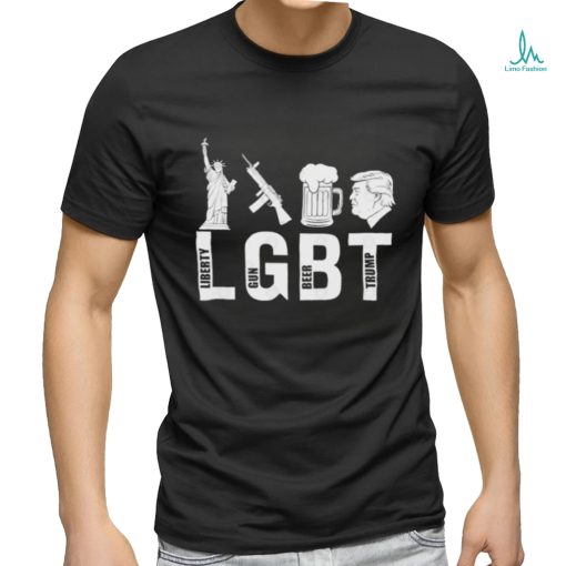 LGBT Liberty, Gun, Beer, and Trump Parody 2024 T Shirt