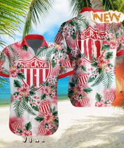 LIGA MX Club Necaxa Special Hawaiian Design Button Shirt