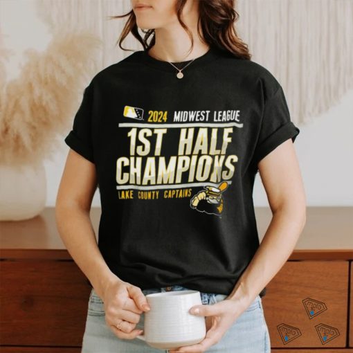 Lake County Captains 2024 Midwest League 1st Half Champions shirt