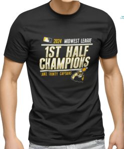 Lake County Captains 2024 Midwest League 1st Half Champions shirt