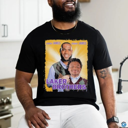 Laker Brothers Lebron James And Bronny James Shirt
