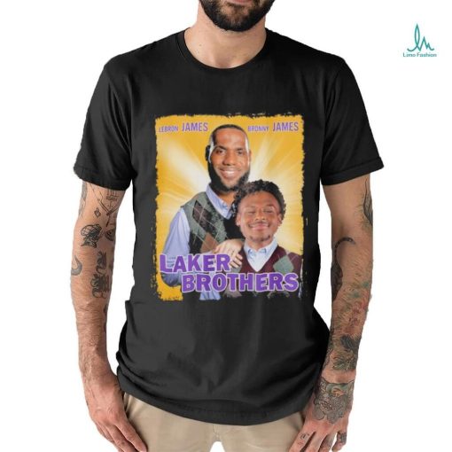 Laker Brothers Lebron James And Bronny James Shirt