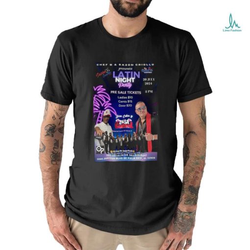 Latin Night Party Tickets, Sat, Jul 20, 2024 Poster Shirt