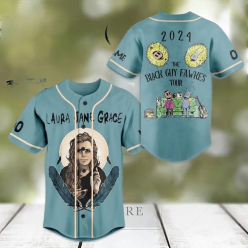 Laura Jane Grace 2024 The Black Guy Fawkes Tour Tour Custom Baseball Jersey