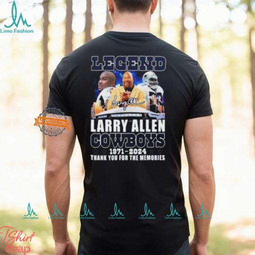 Legend Larry Allen Dallas Cowboys 1971 2024 Thank You For The Memories Signature Unisex T Shirt