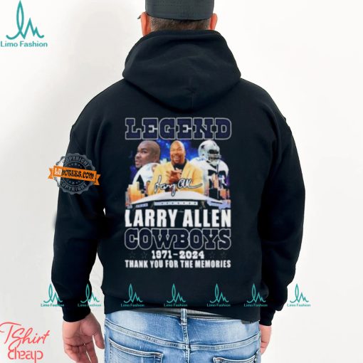 Legend Larry Allen Dallas Cowboys 1971 2024 Thank You For The Memories Signature Unisex T Shirt